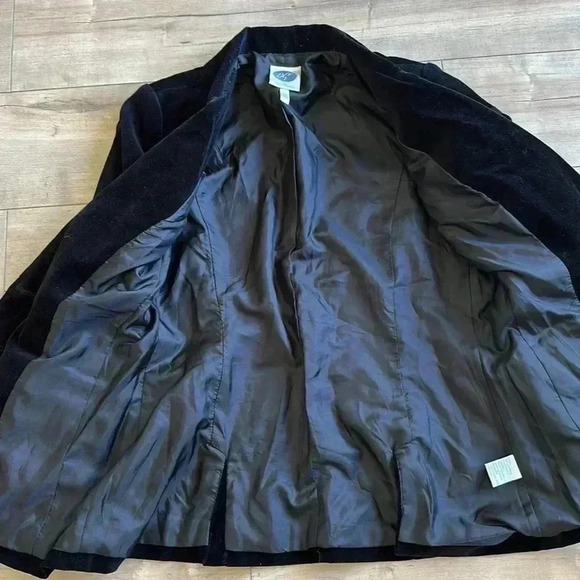 DG2 Diane Gilman Black Velvet Jacket Sz XS EA076 - Picture 8 of 12